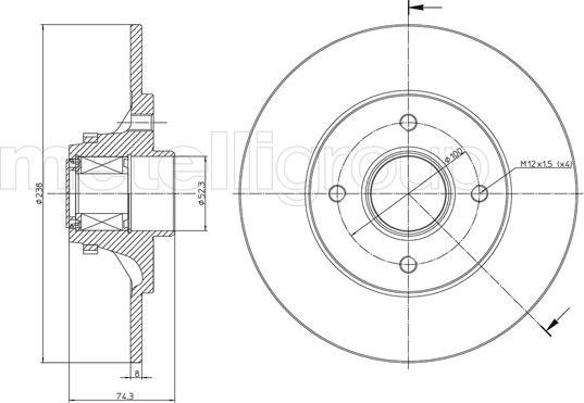 Cifam 800-516 - Тормозной диск avtokuzovplus.com.ua