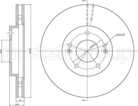 Cifam 800-593C - Тормозной диск avtokuzovplus.com.ua