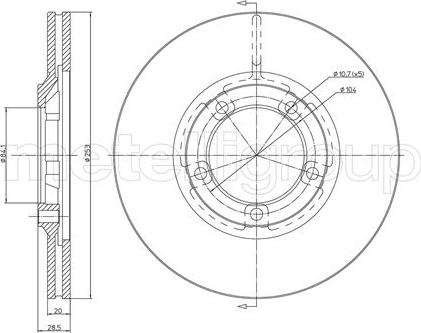 Cifam 800-654 - Тормозной диск avtokuzovplus.com.ua