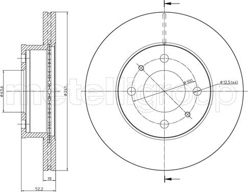 Cifam 800-955 - Тормозной диск avtokuzovplus.com.ua