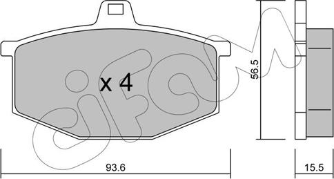 Cifam 822-012-0 - Тормозные колодки, дисковые, комплект autodnr.net