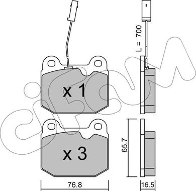 Cifam 822-013-2 - Тормозные колодки, дисковые, комплект avtokuzovplus.com.ua