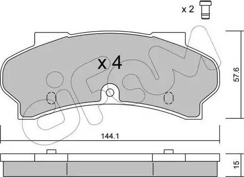 Cifam 822-017-0 - Гальмівні колодки, дискові гальма autocars.com.ua