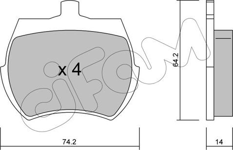 Cifam 822-019-0 - Гальмівні колодки, дискові гальма autocars.com.ua