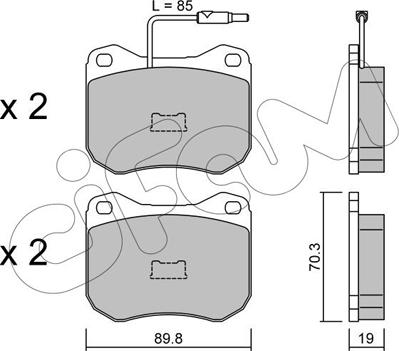 Cifam 822-021-0 - Тормозные колодки, дисковые, комплект avtokuzovplus.com.ua