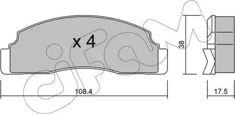 Cifam 822-022-0 - Гальмівні колодки, дискові гальма autocars.com.ua