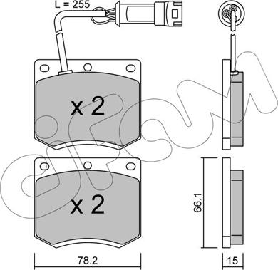 Cifam 822-023-1 - Тормозные колодки, дисковые, комплект avtokuzovplus.com.ua