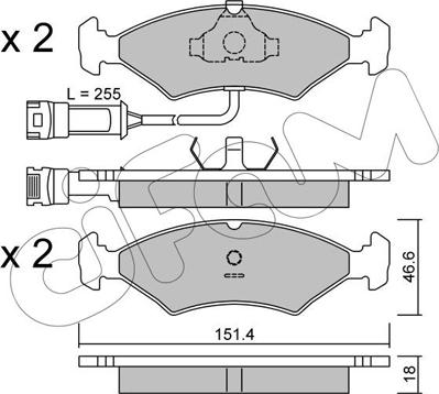 Cifam 822-029-1 - Тормозные колодки, дисковые, комплект avtokuzovplus.com.ua