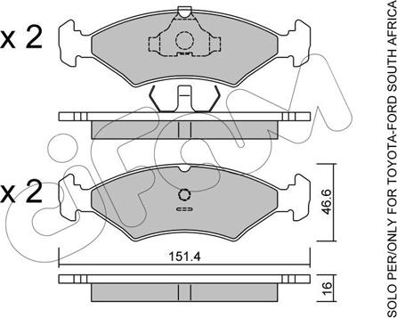 Cifam 822-029-2 - Тормозные колодки, дисковые, комплект autodnr.net