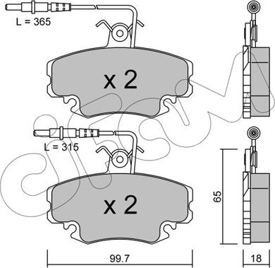 Cifam 822-032-1 - Тормозные колодки, дисковые, комплект avtokuzovplus.com.ua