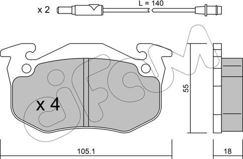 Remsa 144.42 - Тормозные колодки, дисковые, комплект avtokuzovplus.com.ua