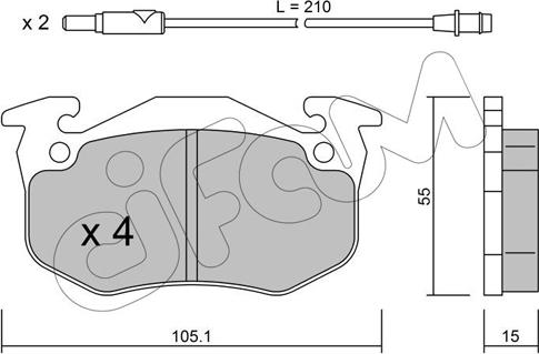 Cifam 822-036-2 - Гальмівні колодки, дискові гальма autocars.com.ua