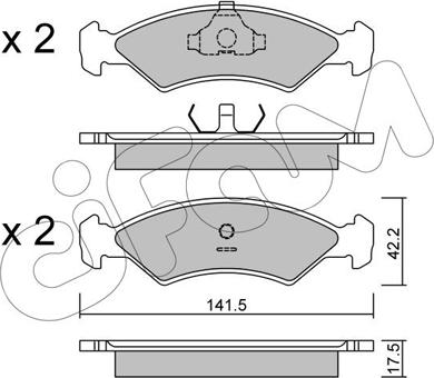 Cifam 822-043-0 - Тормозные колодки, дисковые, комплект avtokuzovplus.com.ua