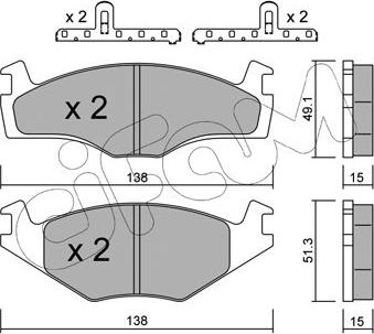 Cifam 822-045-0K - Гальмівні колодки, дискові гальма autocars.com.ua