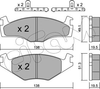 Cifam 822-045-1K - Гальмівні колодки, дискові гальма autocars.com.ua