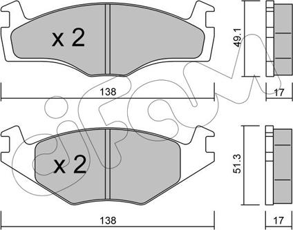 Cifam 822-045-2 - Тормозные колодки, дисковые, комплект avtokuzovplus.com.ua