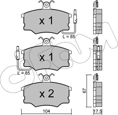 Cifam 822-053-0 - Тормозные колодки, дисковые, комплект avtokuzovplus.com.ua