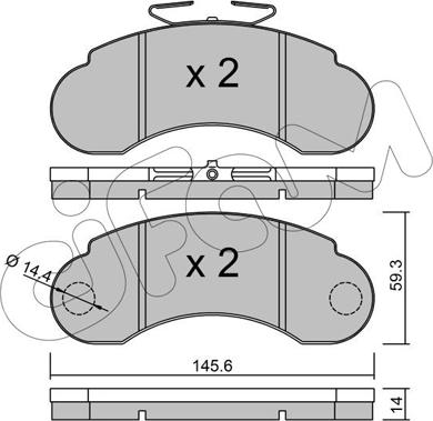 Cifam 822-055-0 - Гальмівні колодки, дискові гальма autocars.com.ua