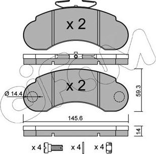 Cifam 822-055-1 - Гальмівні колодки, дискові гальма autocars.com.ua