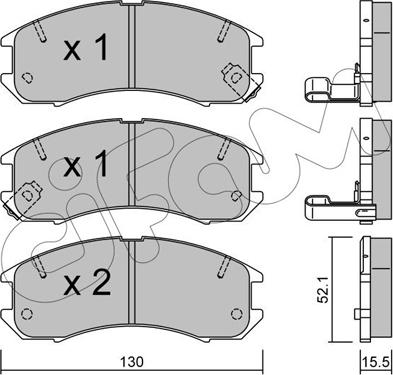 Cifam 822-068-0 - Тормозные колодки, дисковые, комплект avtokuzovplus.com.ua