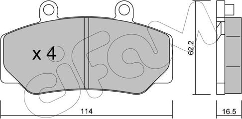 Cifam 822-075-0 - Гальмівні колодки, дискові гальма autocars.com.ua