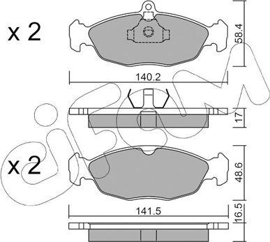 Cifam 822-077-0 - Тормозные колодки, дисковые, комплект avtokuzovplus.com.ua