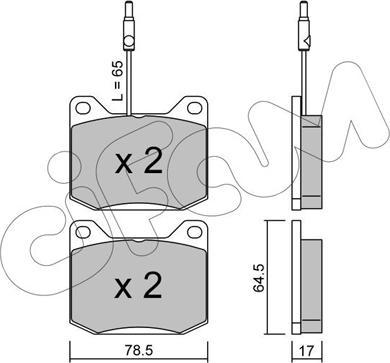 Cifam 822-080-0 - Тормозные колодки, дисковые, комплект avtokuzovplus.com.ua