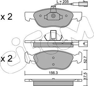 Cifam 822-082-1 - Гальмівні колодки, дискові гальма autocars.com.ua