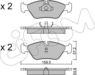 Cifam 822-091-0 - Гальмівні колодки, дискові гальма autocars.com.ua