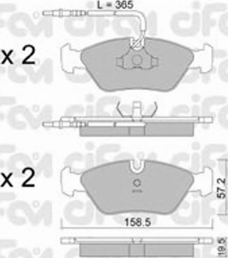 Cifam 822-091-2 - Гальмівні колодки, дискові гальма autocars.com.ua