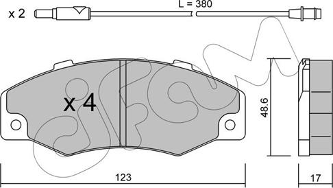 Cifam 822-096-0 - Гальмівні колодки, дискові гальма autocars.com.ua