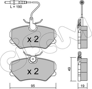 Cifam 822-099-0 - Тормозные колодки, дисковые, комплект autodnr.net