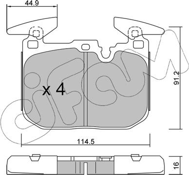 Cifam 822-1015-3 - Гальмівні колодки, дискові гальма autocars.com.ua