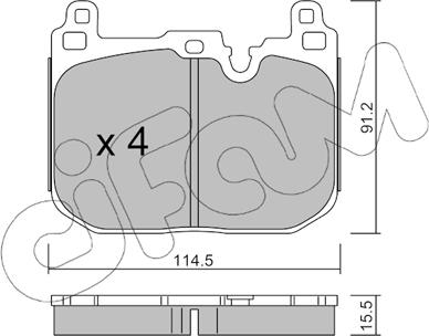 Cifam 822-1015-4 - Тормозные колодки, дисковые, комплект autodnr.net