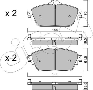 Cifam 822-1017-0 - Гальмівні колодки, дискові гальма autocars.com.ua