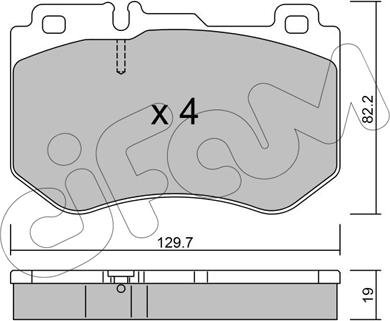 Cifam 822-1018-0 - Гальмівні колодки, дискові гальма autocars.com.ua