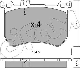 Cifam 822-1021-0 - Гальмівні колодки, дискові гальма autocars.com.ua