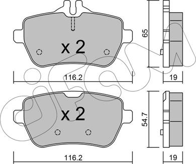 Cifam 822-1022-0 - Гальмівні колодки, дискові гальма autocars.com.ua