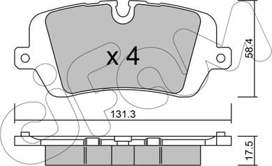 Cifam 822-1025-0 - Гальмівні колодки, дискові гальма autocars.com.ua