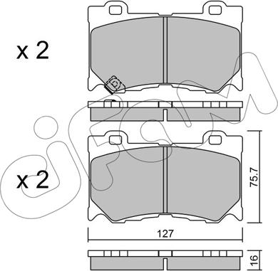 Cifam 822-1029-0 - Тормозные колодки, дисковые, комплект avtokuzovplus.com.ua