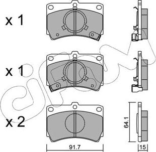 Cifam 822-103-0 - Тормозные колодки, дисковые, комплект avtokuzovplus.com.ua