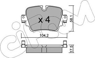 Cifam 822-1036-0 - Тормозные колодки, дисковые, комплект avtokuzovplus.com.ua