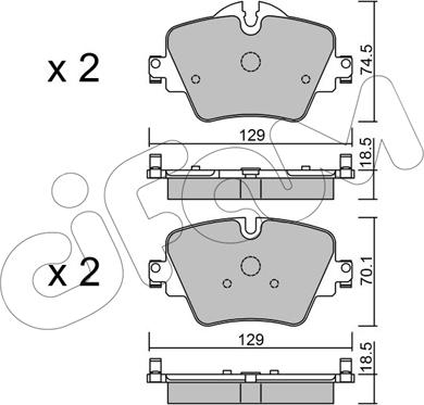 Cifam 822-1037-0 - Гальмівні колодки, дискові гальма autocars.com.ua