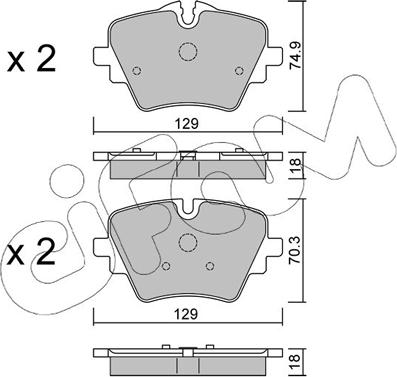 Cifam 822-1037-1 - Гальмівні колодки, дискові гальма autocars.com.ua