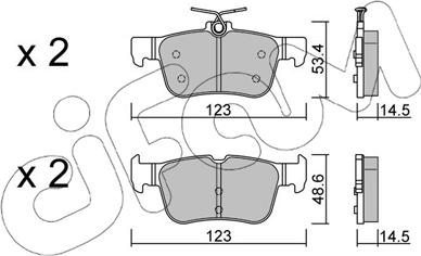 Cifam 822-1040-2 - Тормозные колодки, дисковые, комплект avtokuzovplus.com.ua