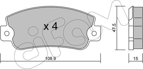 Cifam 822-104-0 - Гальмівні колодки, дискові гальма autocars.com.ua