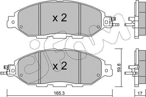 Cifam 822-1045-0 - Гальмівні колодки, дискові гальма autocars.com.ua