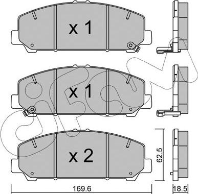 Cifam 822-1046-0 - Тормозные колодки, дисковые, комплект avtokuzovplus.com.ua