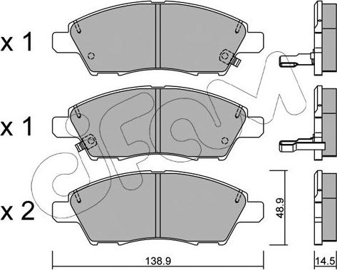 Cifam 822-1079-0 - Гальмівні колодки, дискові гальма autocars.com.ua