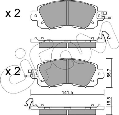 Cifam 822-1080-0 - Тормозные колодки, дисковые, комплект avtokuzovplus.com.ua